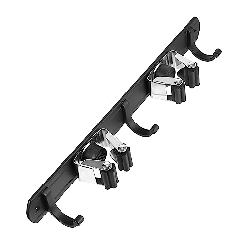 EXHUMKY Wandhalterung für Besen und Wischmop Robuster Organizer für Küche Bad und Garten Platzsparender Besenhalter mit Wetterfestem Design und Stabiler Montage von EXHUMKY