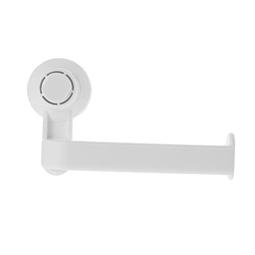 EXHUMKY Wandmontierter Toilettenpapierhalter mit Saugnapf Einfach zu Installierender Stabiler und Stylischer Papierrollenhalter für Badezimmer und Küche ohne Bohren Weiß von EXHUMKY