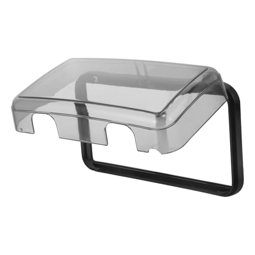 EXHUMKY Wasserdichte Steckdosenabdeckung mit Starkem Kleber Selbstklebend für Innen und Außenbereich Spritzwassergeschützt Geeignet für Küche Balkon Garten und von EXHUMKY