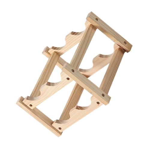 EXHUMKY Weinregal aus Holz mit Doppelter Kompakter Weinständer für Flaschen Design für Präsentation und Aufbewahrung Ihrem Zuhause oder Büro von EXHUMKY