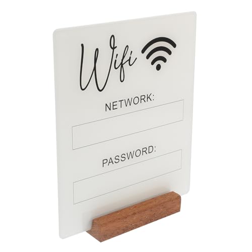EXHUMKY Wifi Passwort Schild Weiß Kratzfestes Wlan Passwort Display für Büro Zuhause Hotel und Restaurant Vielseitiges Wifi Zeichen zur Einfachen Passwortanzeige und Stilvollen Dekoration EXHUMKY Wifi Passwort Schild Weiß Kratzfestes Wlan Passwort Display für Büro Zuhause Hotel und Restaurant Vielseitiges Wifi Zeichen zur Einfachen Passwortanzeige und Stilvollen Dekoration von EXHUMKY