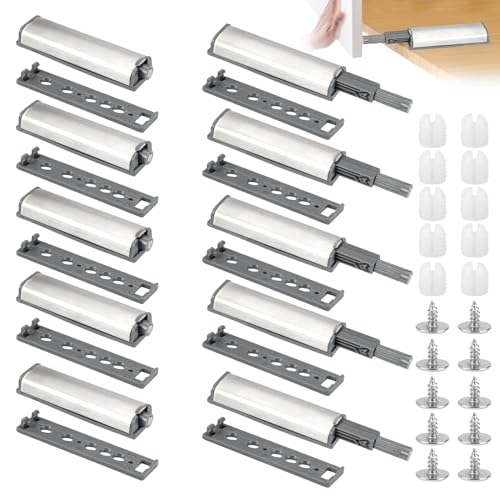 10 Magnetic Push To Open Türöffner, Drucktüröffner Schranktür Dämpfer, Schranktüren Automatischer Türöffner, Softclose Türdämpfer Magnetschnäpper, Schrank Türöffner Tip on für Schließfächer Türen von EXIN DECHEN