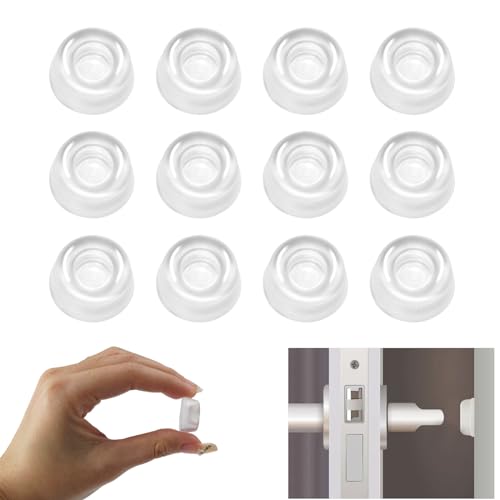 12 Stück Türstopper Wand Transparent Gummipuffer Selbstklebend,Türpuffer Transparent Ø 22mm,Elastikpuffer Selbstklebend Rund,Türpuffer Gummi Anschlagpuffer,Gummifüße Schutzpuffer für Türgriffe,Wände von EXIN DECHEN