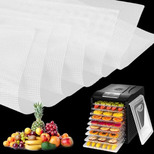 6 Stück Silikon Dehydrator Blätter,35.6×35.6cm Quadratische Silikon Dörrfolie,BPA-Frei Antihaft Lebensmittel Obst Dehydrator Matten,Silikon-Backmatten Blatt,Dampfgarer Netz Backmatte für Obsttrockner 6 Stück Silikon Dehydrator Blätter,35.6×35.6cm Quadratische Silikon Dörrfolie,BPA-Frei Antihaft Lebensmittel Obst Dehydrator Matten,Silikon-Backmatten Blatt,Dampfgarer Netz Backmatte für Obsttrockner von EXIN DECHEN