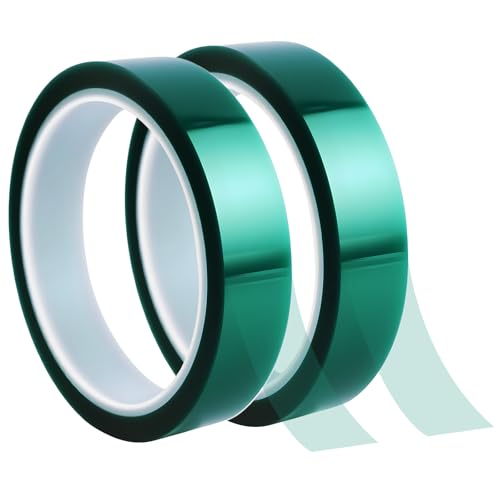 EXIN DEHCEN 2 Rollen Hitzebeständiges Klebeband, Polyimid Film Tape Hohe Temp Tape Klebeband Hitzebeständig Electrical Tapes Kupfer Hochtemperaturband Elektronik Isolierband (20 mm x 33 m) von EXIN DEHCEN