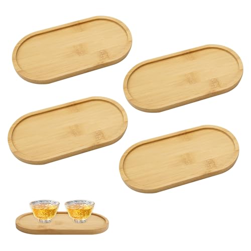 EXIN DEHCEN 4 StüCk Bambus Ovale Holztabletts Kleines Tablett Klein Oval Untersetzer, Mini Tablett Bambus Oval, Holztablett Deko Klein, Kleine Tabletts für Brot Dessert Keks Tee Kuchen Kaffee EXIN DEHCEN 4 StüCk Bambus Ovale Holztabletts Kleines Tablett Klein Oval Untersetzer, Mini Tablett Bambus Oval, Holztablett Deko Klein, Kleine Tabletts für Brot Dessert Keks Tee Kuchen Kaffee von EXIN DEHCEN
