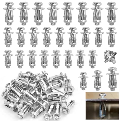 Petal Jack Nuts, 45 Stück - Metall Hohlraumdübel mit Spreizmutter, für Dünne Wände Hohltüren (M4 M5 M6) von EXIN DEHCEN