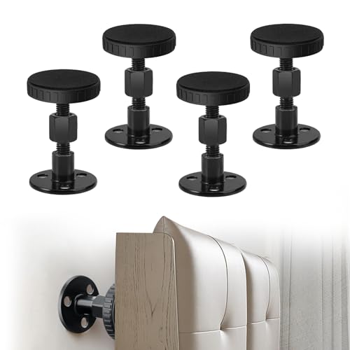 Verstellbares Bettgestell, 4 Stück Bettrahmen Anti-Shake-Werkzeug, Kopfteil Stopper, Stabilisator Wand, Bett Abstandshalter Wand, 47-64MM Verstellbarer Kopfteilstopper, für Betten, Schränke, Sofas von EXIN DEHCEN