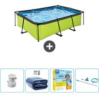 EXIT Rechteckiges Schwimmbad mit Kalkrahmen – 220 x 150 x 65 cm – Inklusive Zubehör CB72 EXIT Rechteckiges Schwimmbad mit Kalkrahmen – 220 x 150 x 65 cm – Inklusive Zubehör CB72 von EXIT TOYS