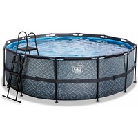 EXIT Stone Pool ø427x122cm mit Sandfilterpumpe - grau EXIT Stone Pool ø427x122cm mit Sandfilterpumpe - grau von EXIT TOYS