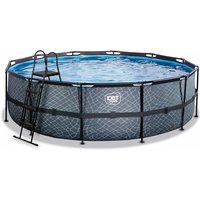 EXIT Stone Pool ø488x122cm mit Filterpumpe - grau EXIT Stone Pool ø488x122cm mit Filterpumpe - grau von EXIT TOYS