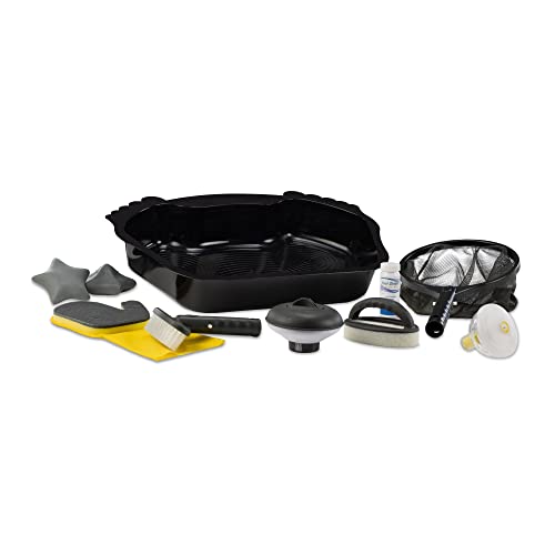 EXIT TOYS Spa-Starterkit - Hält das Wasser sauber - Inklusive rutschfestem Fußbad - Inklusive schwimmender LED-Leuchte - Reinigungsmittel für Spas in einem Set - Misst die Wasserqualität von EXIT TOYS