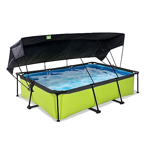 EXIT Toys Lime Pool mit Sonnensegel - 300x200x65cm - Rechteckiger, Kompakter Rahmenpool mit Kartuschenfilterpumpe - Optimaler UV-Schutz - Leicht Zugänglich - Einzigartiges Design - Grün EXIT Toys Lime Pool mit Sonnensegel - 300x200x65cm - Rechteckiger, Kompakter Rahmenpool mit Kartuschenfilterpumpe - Optimaler UV-Schutz - Leicht Zugänglich - Einzigartiges Design - Grün von EXIT TOYS