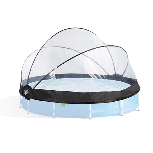 EXIT Toys Poolabdeckung ø366cm - Für Intex/Bestway Pools - Hält Wasser Warm und Sauber - Einfache Montage - Robuste, Hochwertige Konstruktion - Universelle Poolüberdachung Geeignet für Viele Marken von EXIT TOYS