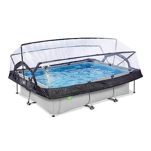 EXIT Toys Soft Grey Pool mit Multifunktionale Abdeckung - 300x200x65cm - Rechteckiger, Kompakter Rahmenpool mit Kartuschenfilterpumpe - Leicht Zugänglich - Für Sauberes und Warmes Poolwasser - Grau EXIT Toys Soft Grey Pool mit Multifunktionale Abdeckung - 300x200x65cm - Rechteckiger, Kompakter Rahmenpool mit Kartuschenfilterpumpe - Leicht Zugänglich - Für Sauberes und Warmes Poolwasser - Grau von EXIT TOYS