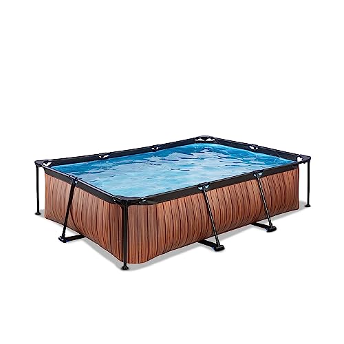 EXIT Toys Wood Pool - 300x200x65cm - Rechteckiger, Kompakter Rahmenpool mit Kartuschenfilterpumpe - Leicht Zugänglich - Für Kleinkinder Geeignet - Starker Rahmen - Einzigartiges Design - Braun EXIT Toys Wood Pool - 300x200x65cm - Rechteckiger, Kompakter Rahmenpool mit Kartuschenfilterpumpe - Leicht Zugänglich - Für Kleinkinder Geeignet - Starker Rahmen - Einzigartiges Design - Braun von EXIT TOYS