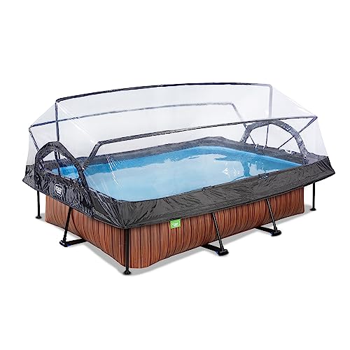 EXIT Toys Wood Pool mit Multifunktionale Abdeckung - 300x200x65cm - Rechteckiger, Kompakter Rahmenpool mit Kartuschenfilterpumpe - Leicht Zugänglich - Für Sauberes und Warmes Poolwasser - Braun EXIT Toys Wood Pool mit Multifunktionale Abdeckung - 300x200x65cm - Rechteckiger, Kompakter Rahmenpool mit Kartuschenfilterpumpe - Leicht Zugänglich - Für Sauberes und Warmes Poolwasser - Braun von EXIT TOYS