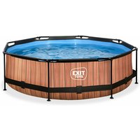 Exit Wood Pool ø300x76cm mit Filterpumpe - braun Exit Wood Pool ø300x76cm mit Filterpumpe - braun von EXIT TOYS