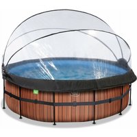 EXIT Wood Pool ø427x122cm mit Sandfilterpumpe und Abdeckung und Wärmepumpe - braun EXIT Wood Pool ø427x122cm mit Sandfilterpumpe und Abdeckung und Wärmepumpe - braun von EXIT TOYS
