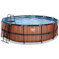 EXIT Wood Pool ø450x122cm mit Sandfilterpumpe - braun EXIT Wood Pool ø450x122cm mit Sandfilterpumpe - braun von EXIT TOYS