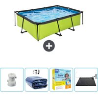 Exit Toys - exit Rechteckiges Schwimmbad mit Kalkrahmen – 220 x 150 x 65 cm – Inklusive Zubehör CB69 Exit Toys - exit Rechteckiges Schwimmbad mit Kalkrahmen – 220 x 150 x 65 cm – Inklusive Zubehör CB69 von EXIT TOYS
