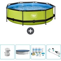 Exit Runder Pool mit Kalkrahmen – 300 x 76 cm – Inklusive Zubehör CB19 von EXIT TOYS
