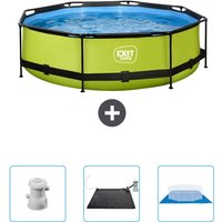 Exit Toys - exit Runder Pool mit Kalkrahmen – 300 x 76 cm – Inklusive Zubehör CB91 von EXIT TOYS