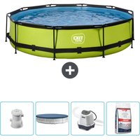 Exit Runder Pool mit Kalkrahmen – 360 x 76 cm – Inklusive Zubehör CB55 Exit Runder Pool mit Kalkrahmen – 360 x 76 cm – Inklusive Zubehör CB55 von EXIT TOYS