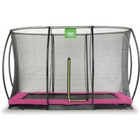 Exit Silhouette Bodentrampolin 214x305cm mit Sicherheitsnetz - rosa von EXIT TOYS