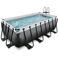 Exit Toys - exit Black Leather Pool 400x200x122cm mit Filterpumpe - schwarz von EXIT TOYS