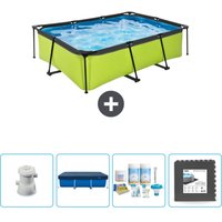 Exit Toys - exit Rechteckiges Schwimmbad mit Kalkrahmen – 220 x 150 x 65 cm – Inklusive Zubehör CB61 Exit Toys - exit Rechteckiges Schwimmbad mit Kalkrahmen – 220 x 150 x 65 cm – Inklusive Zubehör CB61 von EXIT TOYS