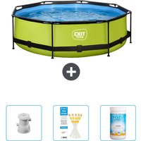 Exit Toys - exit Runder Pool mit Kalkrahmen – 300 x 76 cm – Inklusive Zubehör CB85 von EXIT TOYS