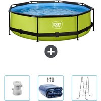 Exit Toys - exit Runder Pool mit Kalkrahmen – 300 x 76 cm – Inklusive Zubehör CB95 von EXIT TOYS