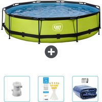 Exit Toys - exit Runder Pool mit Kalkrahmen – 360 x 76 cm – Inklusive Zubehör CB86 Exit Toys - exit Runder Pool mit Kalkrahmen – 360 x 76 cm – Inklusive Zubehör CB86 von EXIT TOYS