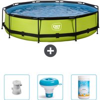 Exit Toys - exit Runder Pool mit Kalkrahmen – 360 x 76 cm – Inklusive Zubehör CB89 Exit Toys - exit Runder Pool mit Kalkrahmen – 360 x 76 cm – Inklusive Zubehör CB89 von EXIT TOYS
