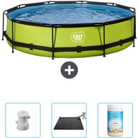 Exit Toys - exit Runder Pool mit Kalkrahmen – 360 x 76 cm – Inklusive Zubehör CB92 Exit Toys - exit Runder Pool mit Kalkrahmen – 360 x 76 cm – Inklusive Zubehör CB92 von EXIT TOYS