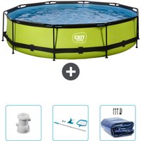 Exit Toys - exit Runder Pool mit Kalkrahmen – 360 x 76 cm – Inklusive Zubehör CB93 Exit Toys - exit Runder Pool mit Kalkrahmen – 360 x 76 cm – Inklusive Zubehör CB93 von EXIT TOYS