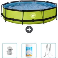 Exit Toys - exit Runder Pool mit Kalkrahmen – 360 x 76 cm – Inklusive Zubehör CB96 Exit Toys - exit Runder Pool mit Kalkrahmen – 360 x 76 cm – Inklusive Zubehör CB96 von EXIT TOYS