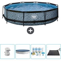 Exit Toys - exit Runder Steinrahmenpool – 360 x 76 cm – Inklusive Zubehör CB18 Exit Toys - exit Runder Steinrahmenpool – 360 x 76 cm – Inklusive Zubehör CB18 von EXIT TOYS