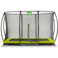 Exit Toys - exit Silhouette Bodentrampolin 244x366cm mit Sicherheitsnetz - grün von EXIT TOYS