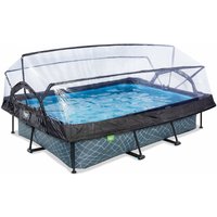 Exit Toys - exit Stone Pool 300x200x65cm mit Filterpumpe und Abdeckung - grau von EXIT TOYS