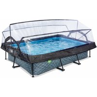 Exit Toys - exit Stone Pool 300x200x65cm mit Filterpumpe und Abdeckung - grau von EXIT TOYS