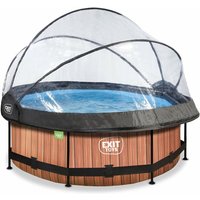 Exit Toys - exit Wood Pool ø244x76cm mit Filterpumpe und Abdeckung - braun Exit Toys - exit Wood Pool ø244x76cm mit Filterpumpe und Abdeckung - braun von EXIT TOYS