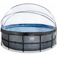 Exit Toys - neuwertig] Stone Pool Swimming Pool Schwimmbecken Gartenpool ø450cm H122cm Grau B-Ware von EXIT TOYS