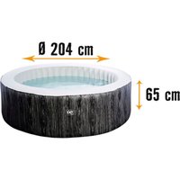 [NEUWERTIG] B-Ware Exit Wood Deluxe Whirlpool Pool Spa Whirlpool ø204x65cm Dunkelgrau von EXIT TOYS