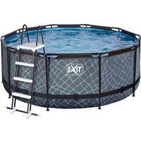 EXIT Framepool "inkl. Sicherheitsleiter", (Set, 4 tlg.), ØxH: 360x122 cm, mit Kartuschenfilter-Pumpe & Filterkartusche von EXIT