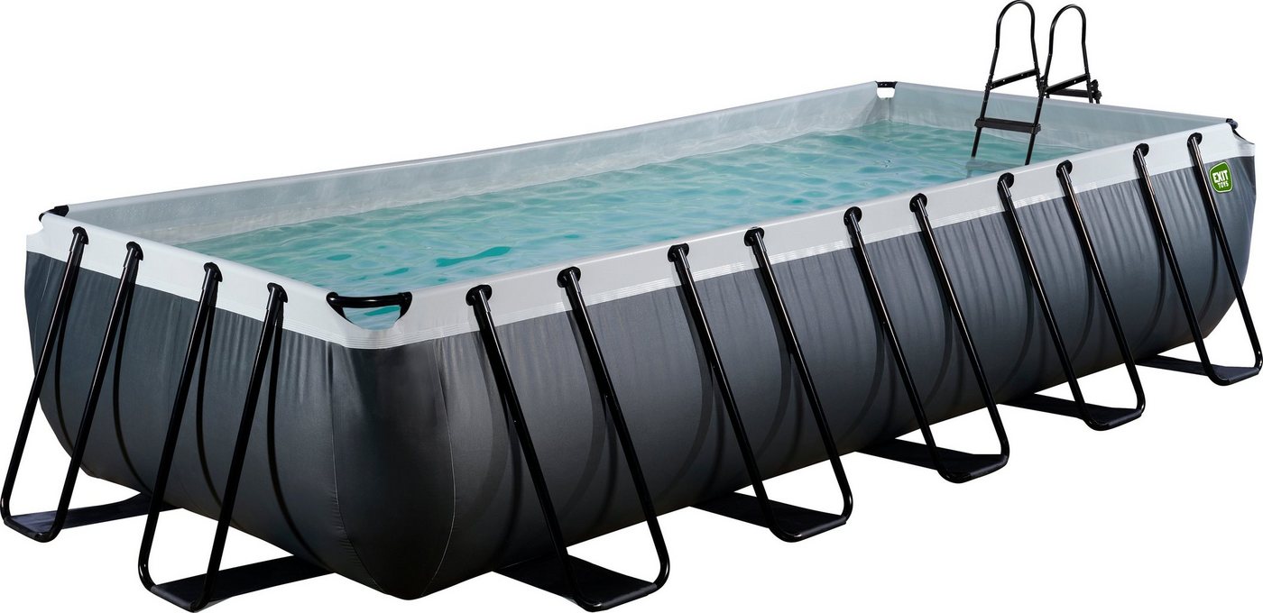 EXIT Framepool Black Leather (Komplett-Set), BxLxH: 200x400x100 cm, mit Filterpumpe von EXIT