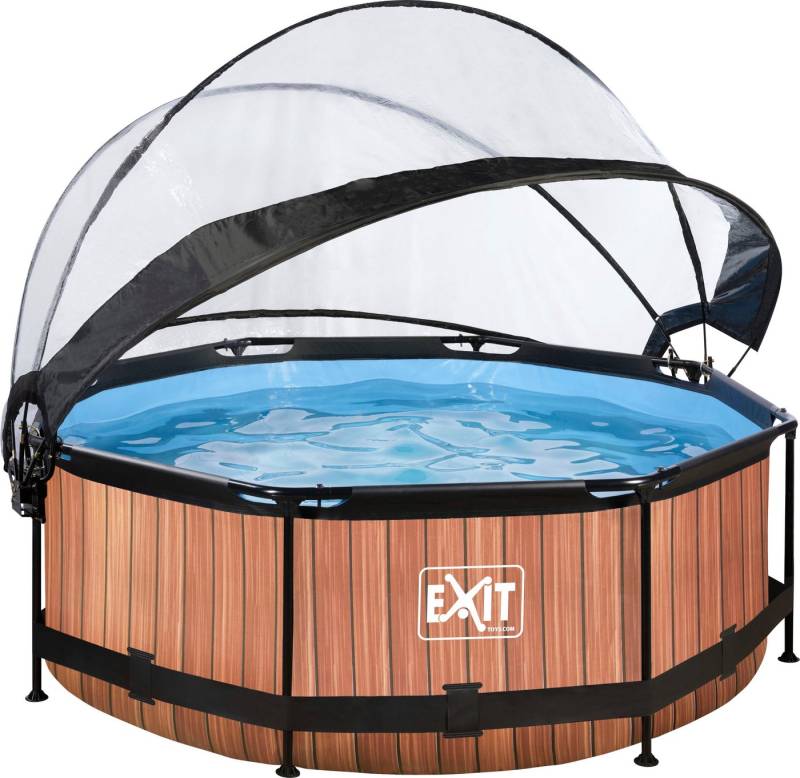 EXIT Framepool inkl. multifunktionaler Abdeckung (Set, 3-tlg), ØxH: 244x76 cm, mit Kartuschenfilter und Abdeckung von EXIT