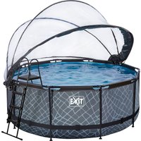 EXIT Framepool "inkl. multifunktionaler Abdeckung und Wärmepumpe", (Set, 5 tlg.), ØxH: 360x122 cm, mit Sandfilteranlage, Wärmepumpe, Sicherheitsleiter von EXIT