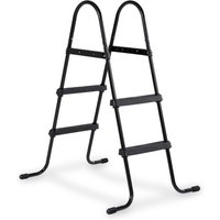 EXIT Poolleiter "für Rahmenhöhen 60-90 cm, schwarz", mit Anti-Rutsch-Sprossen von EXIT